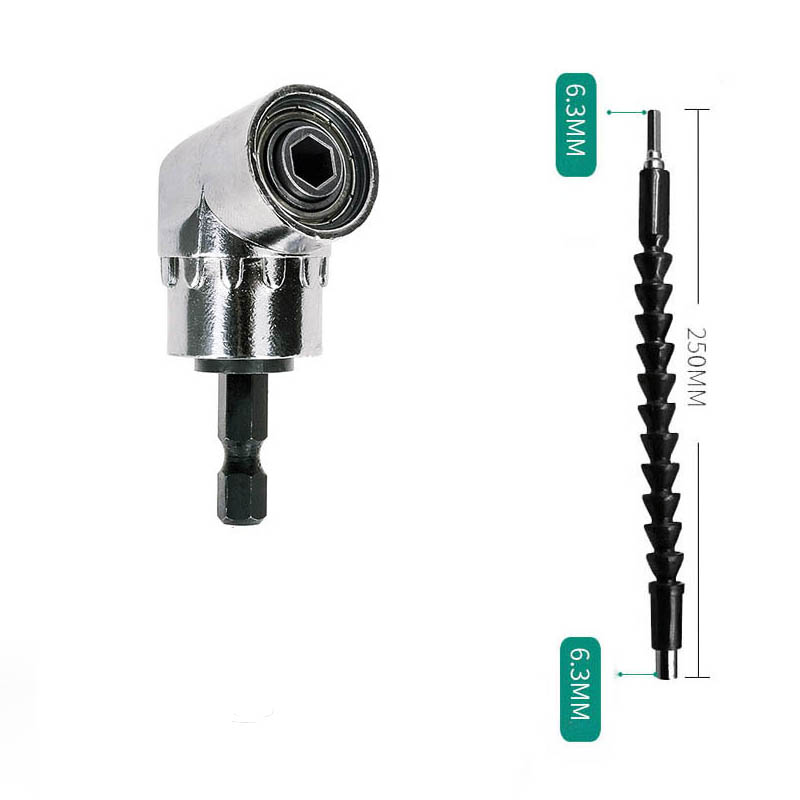 Adjustable 105 Degree Right Angle Driver Screwdriver Tools Set 1/4 Hex Shank For Power Drill Screwdriver Bits Tools: Opt 5