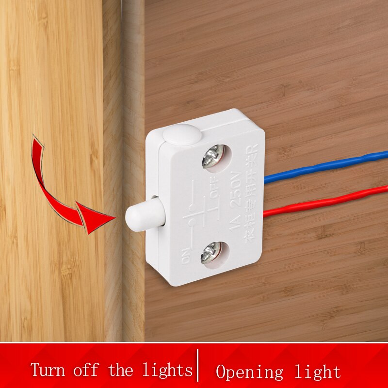10pcs Wardrobe Light Switch Door Switch Automatic Lighting For Bedside Table Wine Cabinet Cupboard Door Control