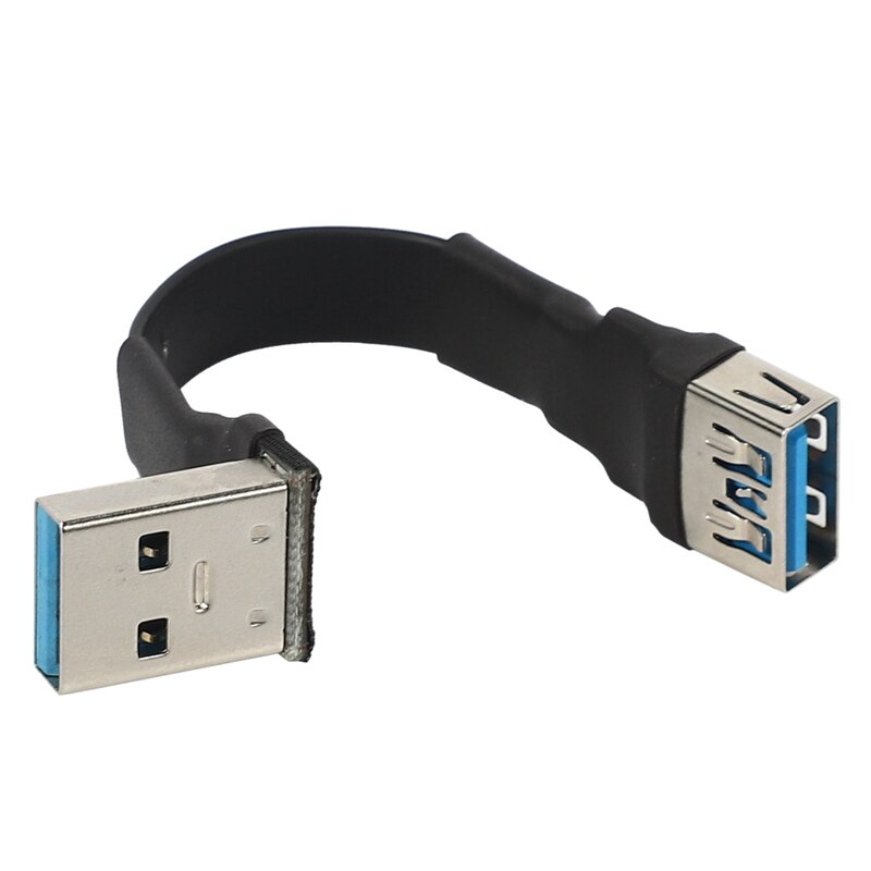 Câble d'extension USB 3.0 mâle/femelle plat, cordon de données USB3.0 à Angle droit à 90 degrés