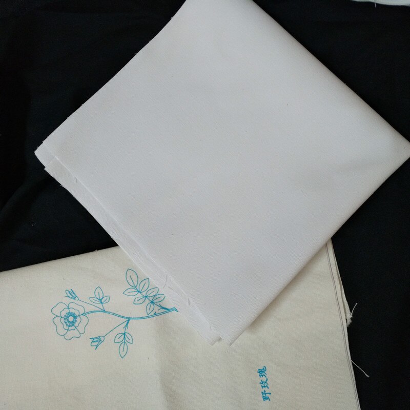 Kirjonta kangas kangas tee itse keinu ompeleminen käsintehty kirjonta puuvilla kangas kangas askartelu käsityötarvikkeet puhtaan valkoinen 40 x 40cm