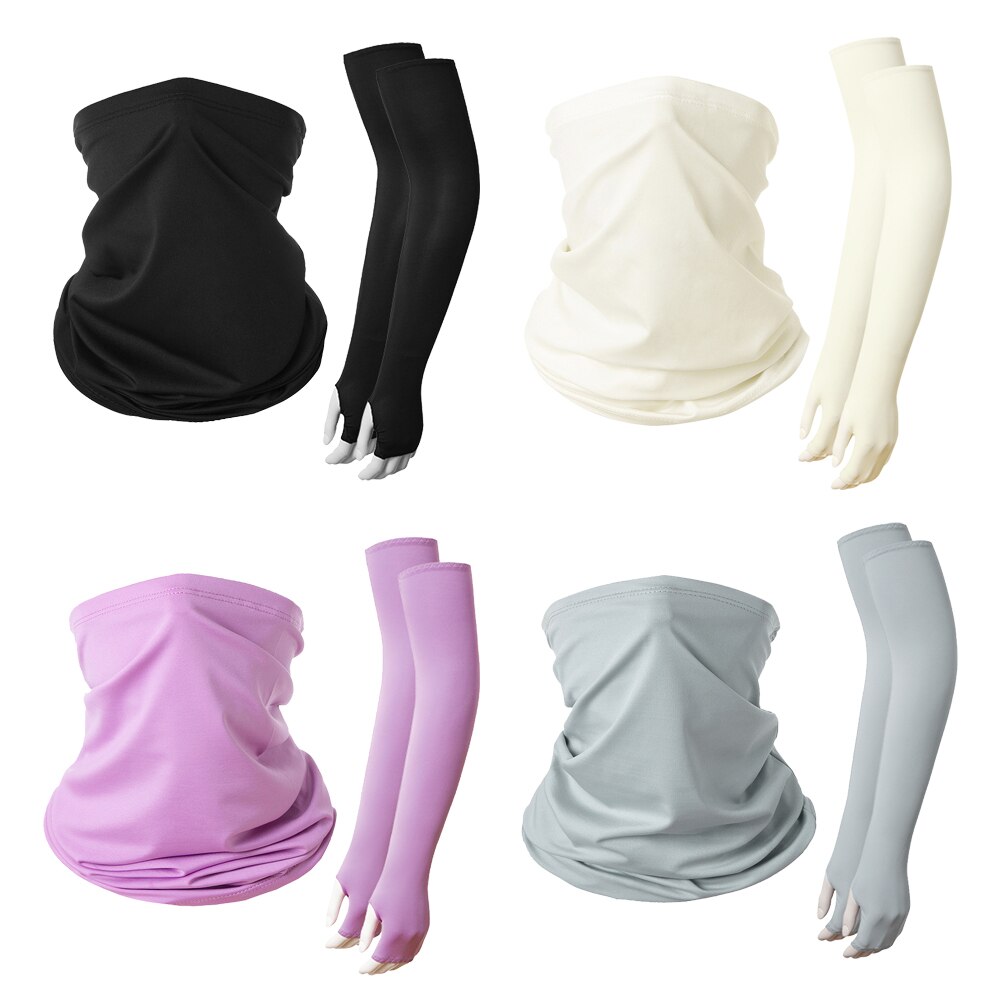 Cache-cou Et Manchettes été En Soie Glacée – Protection UV 50+, Respirant, Multifonction Pour Sport Et Plein Air