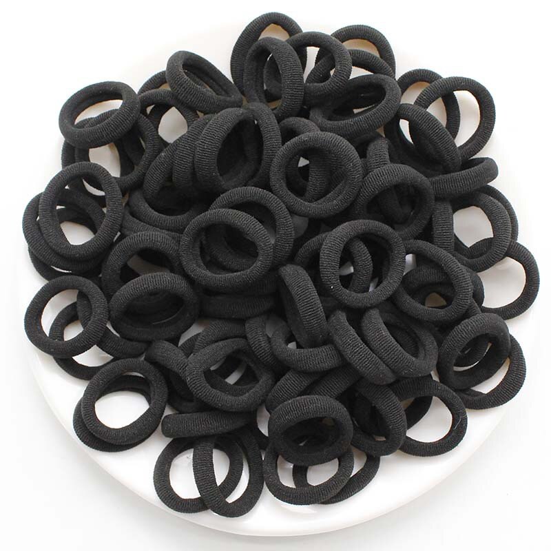 100 Stks/partij Kinderen Haar Touw Haaraccessoires Scrunchy Elastische Haarbanden Meisjes Decoraties Hoofdbanden Rubber Band Gom Voor Haar: 3