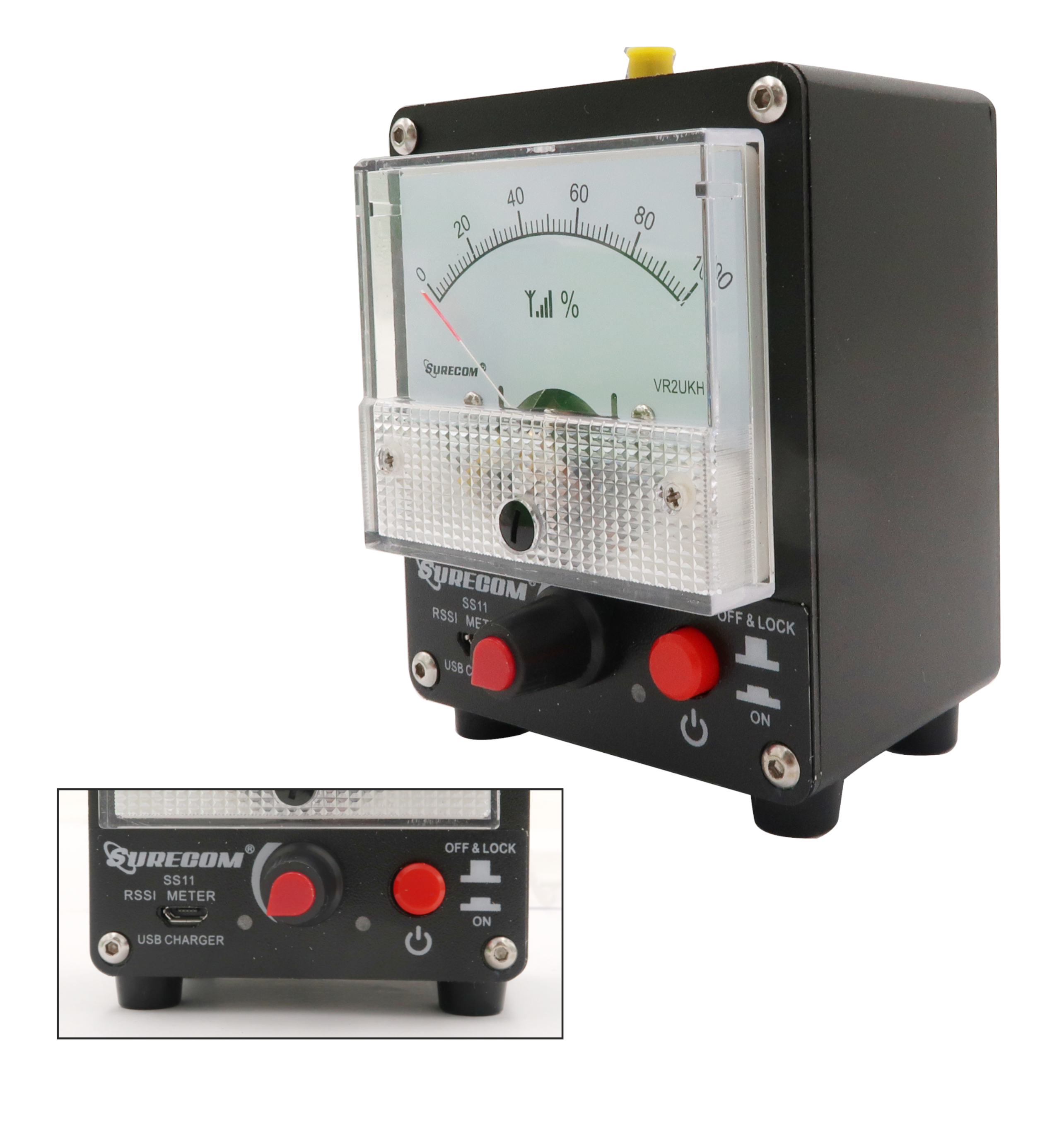Sensitivity Surecom SS11 RF Signal Strength Test Meter with Built-in Rechargeable Battery Built-in automatic damping function