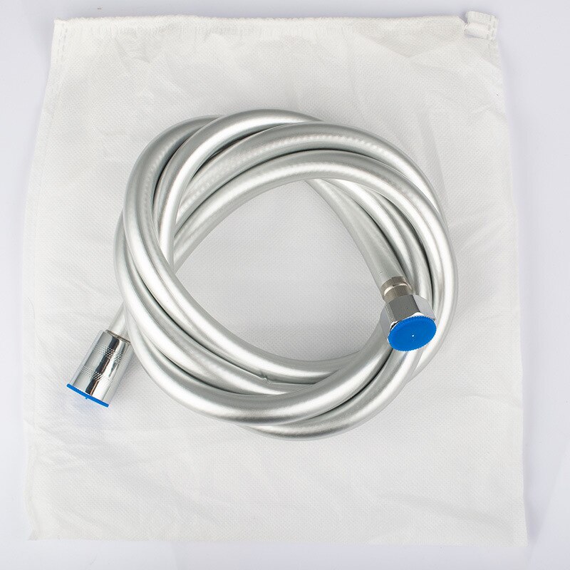 Shower Hose Pipes Fittings Shower Holder Water Pipe For Bath Stainless Steel Shower Head Bathroom Accessories: 2m PVCsilver