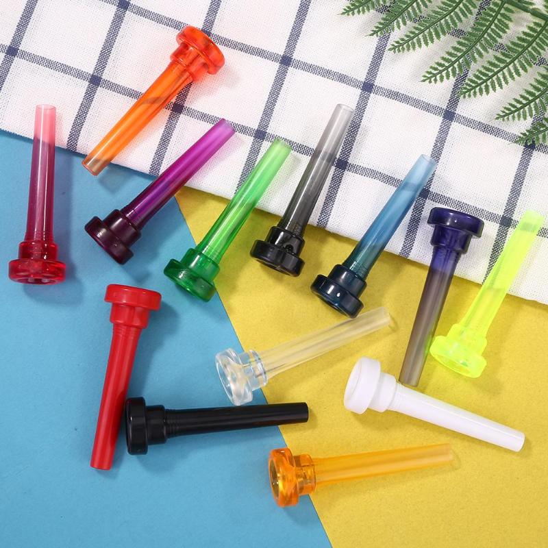 1pc 3c plastic trompet mondstuk meg voor beginners muzikale trompet accessoires veelkleurige muziekinstrumenten en accessoires