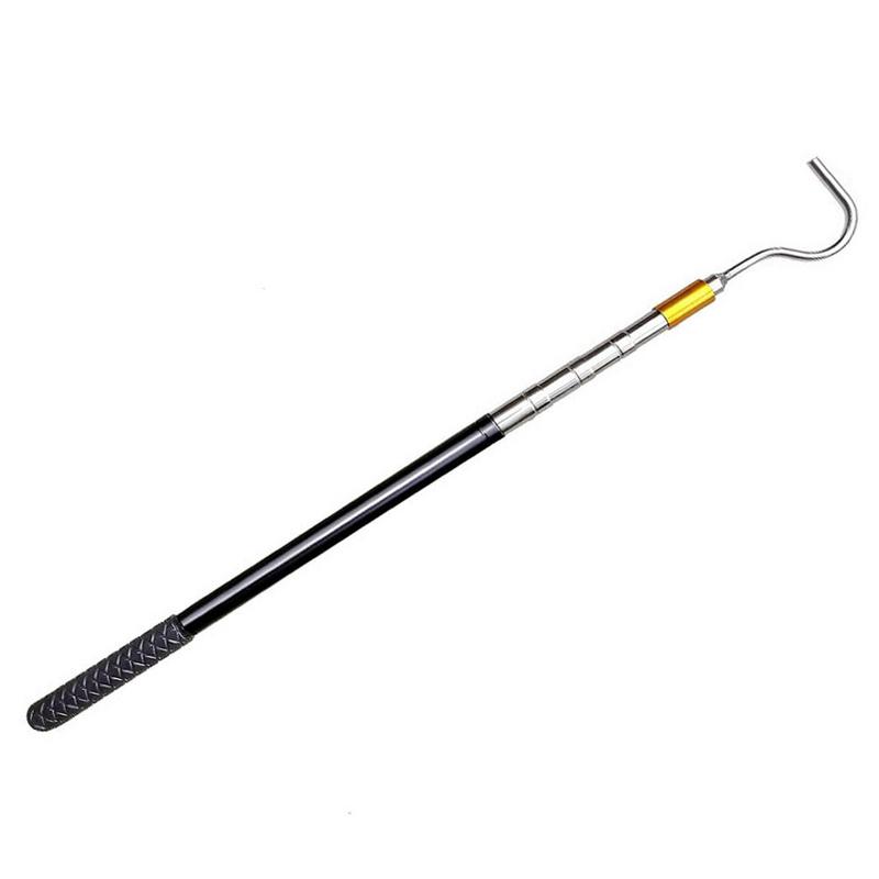 Varilla de tracción para toldo de tienda, poste retráctil de Metal para toldo RV, varilla de tracción multifuncional antideslizante con mango de goma, portátil RV