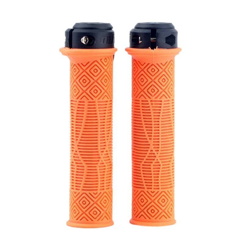 ODI – poignées de guidon vtt en Gel de silice, antidérapantes, absorbe les chocs, souples, accessoires de cyclisme: Orange