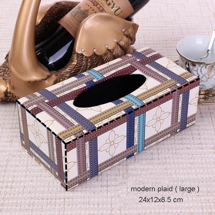 modern rectangular cute tissue box cover car tissue box holder dispensador papel paper dispenser wooden tissue box 519: large modern plaid