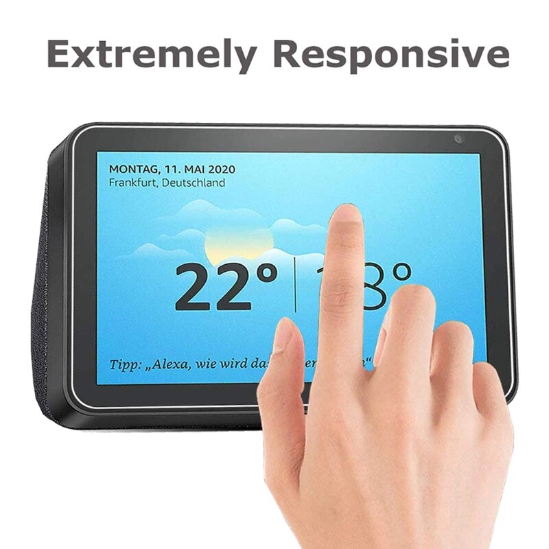 K3NB Gehard Glas Screen Protector Beschermende Film Anti-Kras 9H Hardheid Bubble-Gratis Compatibel Met Echo Show 8