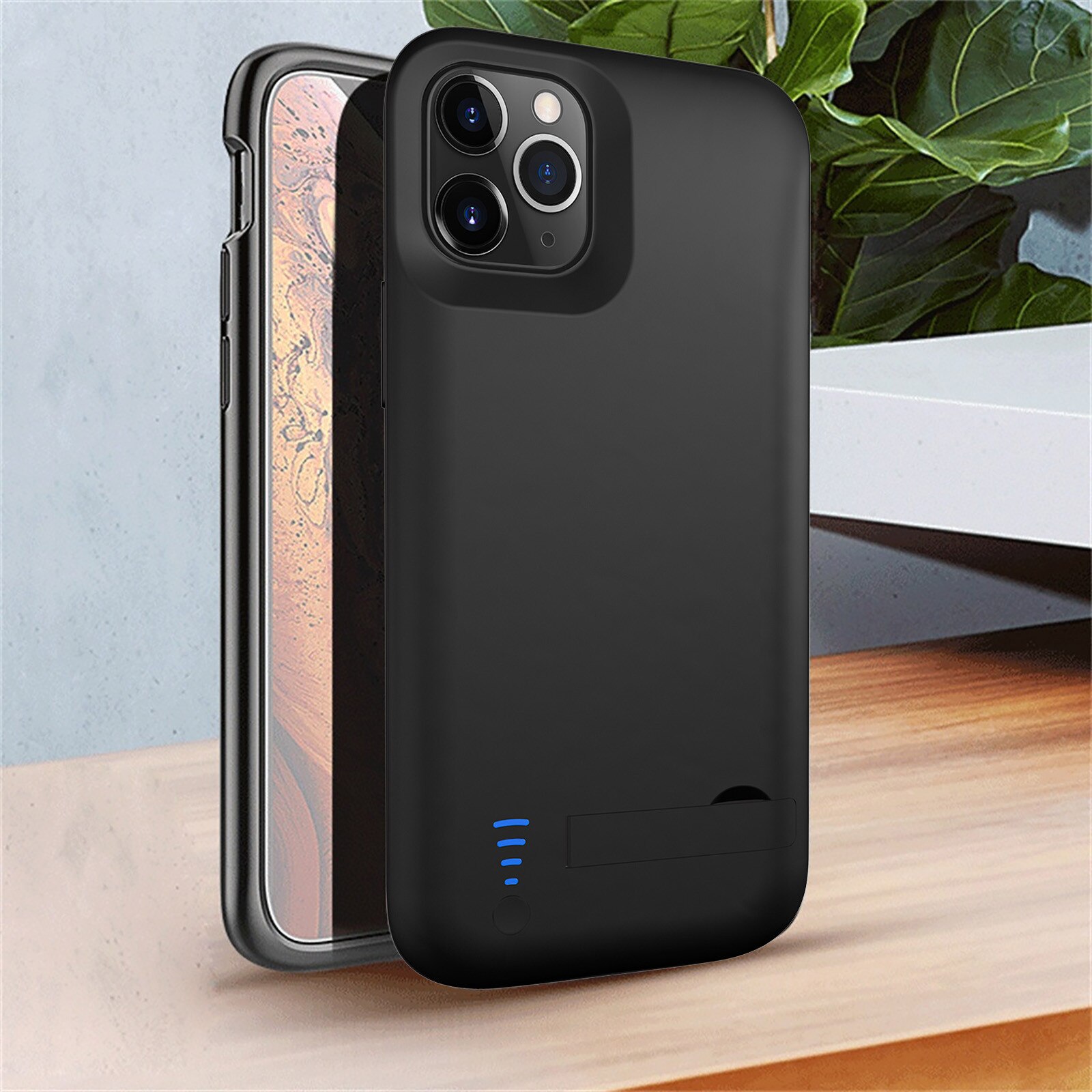 For Iphone 12 Pro 6.1inch Battery Case 5000mAh Extended Charger Power Cover For Wireless Charging Battery Magnetic Power Bank