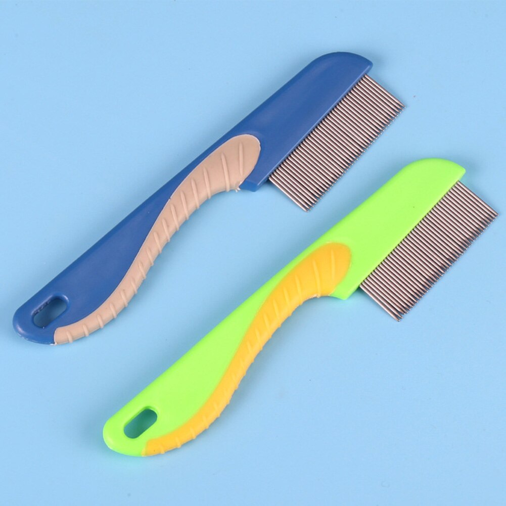 Manual Durable Practical Grooming With Handle Stainless Steel Pet Comb Supplies Cat Dog Comfortable Hair Lice Flea Fine Toothed