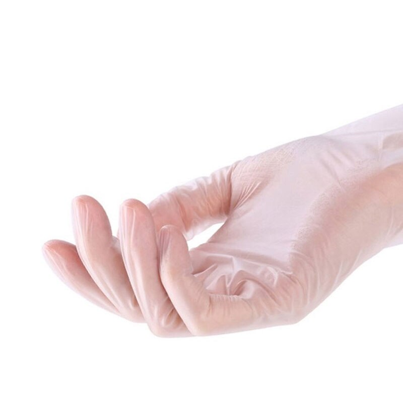 100 Pcs Food Grade PVC Examination Disposable Vinyl Gloves