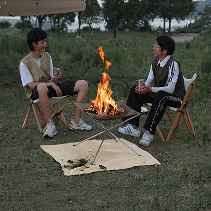 Outdoor Brandwerende Doek Vlam Mat Brandvertragende Heatproof Deken Glas Gecoat Warmte Isolatie Pad Camping Picknick Barbecue Wandelen