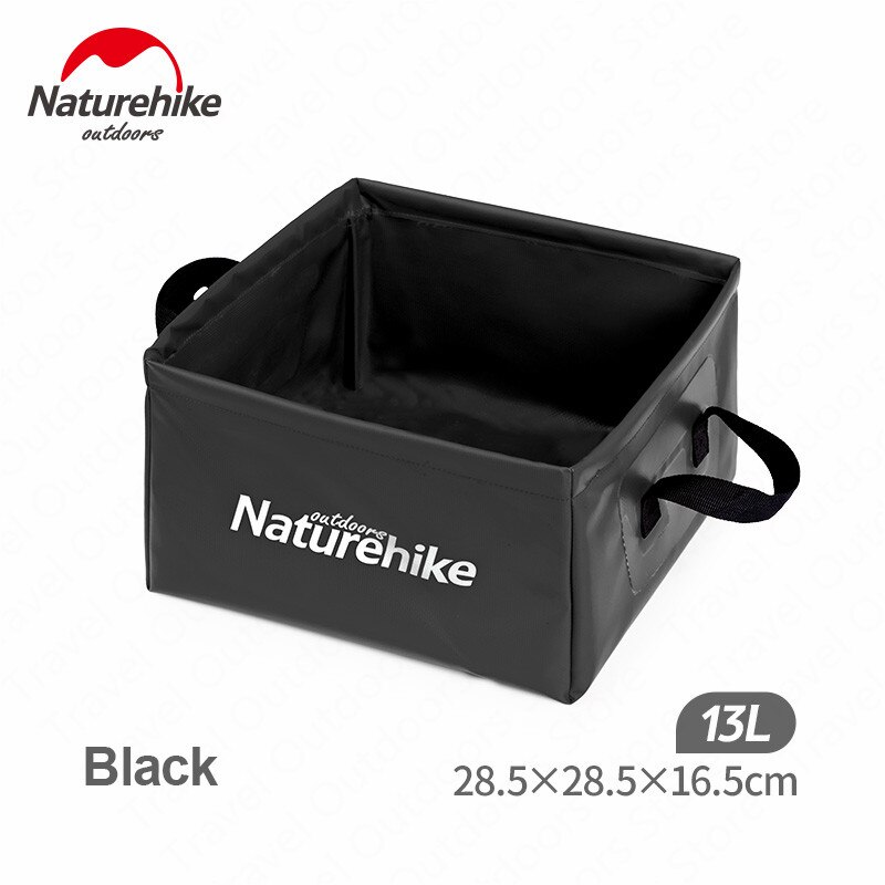 Naturehike NH19SJ007 13L Portable Folding Bucket Collapsible Square Pack Sink Dish Wash Basin Water Container For Camping Hiking