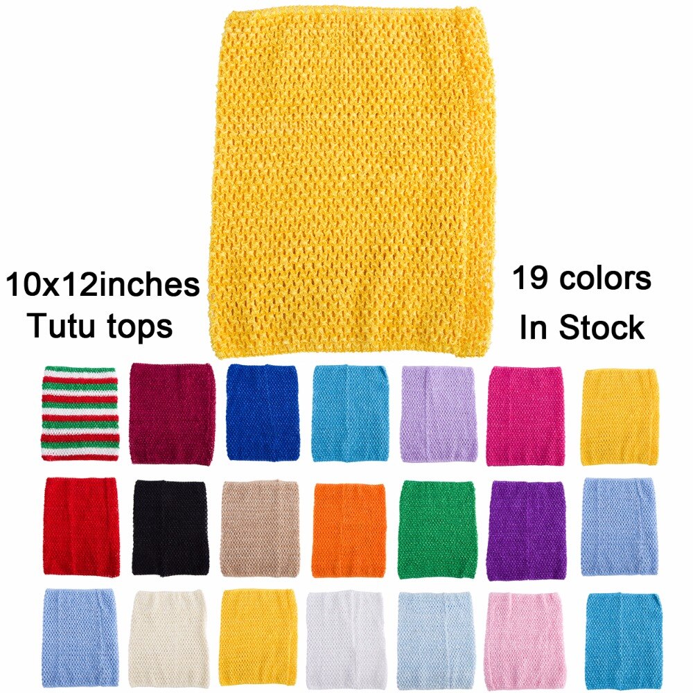 10x12 polegada de crochê tutu tutu tutu tubo superior bandas tamanho grande crochê bandana meninas pettiskirt tutu topos 10 pces por lote