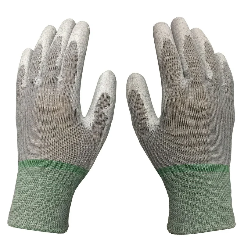 praktisch Reparatur ESD Anti Statische PU Gemalte Kohlenstoff Faser Handschuhe Elektronische Bildschirm PCB Lözehn Arbeits Hand Schutz