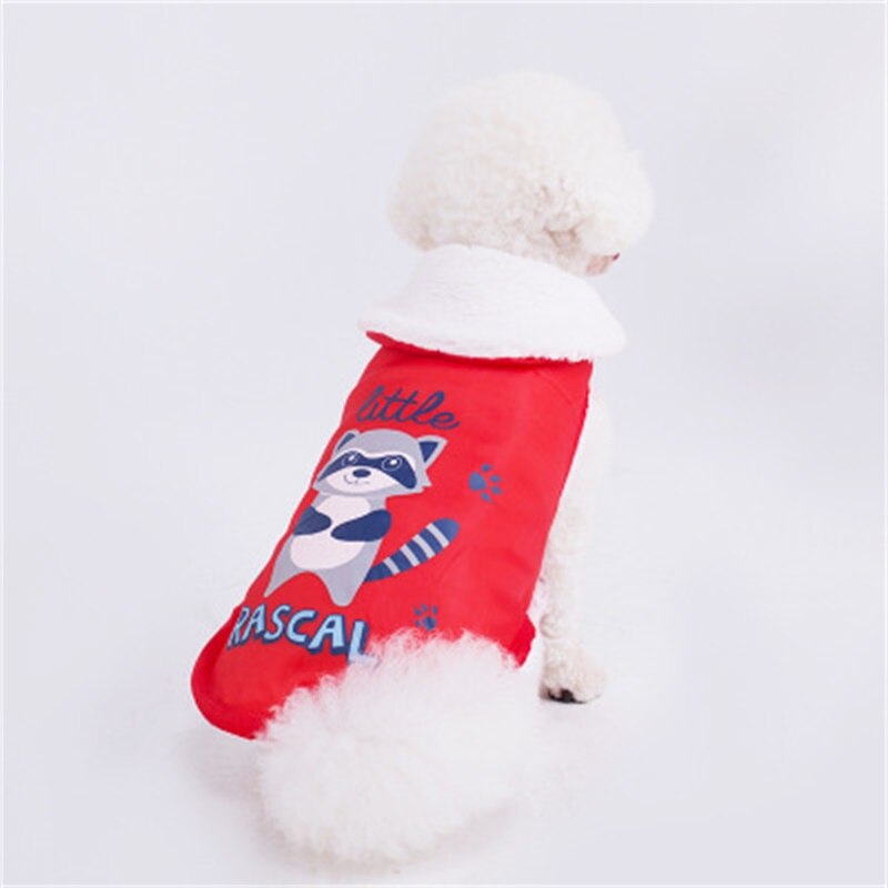 Winter Clothes For Dog Shirt Outdoor Cartoon Dog Clothes T-shirt Vests For Small Medium Puppy