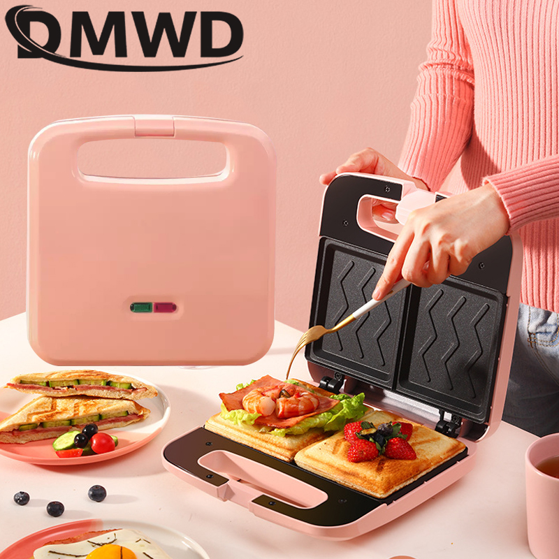 Máquina eléctrica para sándwiches Panini, sartén multifunción para hornear, máquina ligera para desayuno, gofres, pan, tostador, tortilla, carne, parrilla