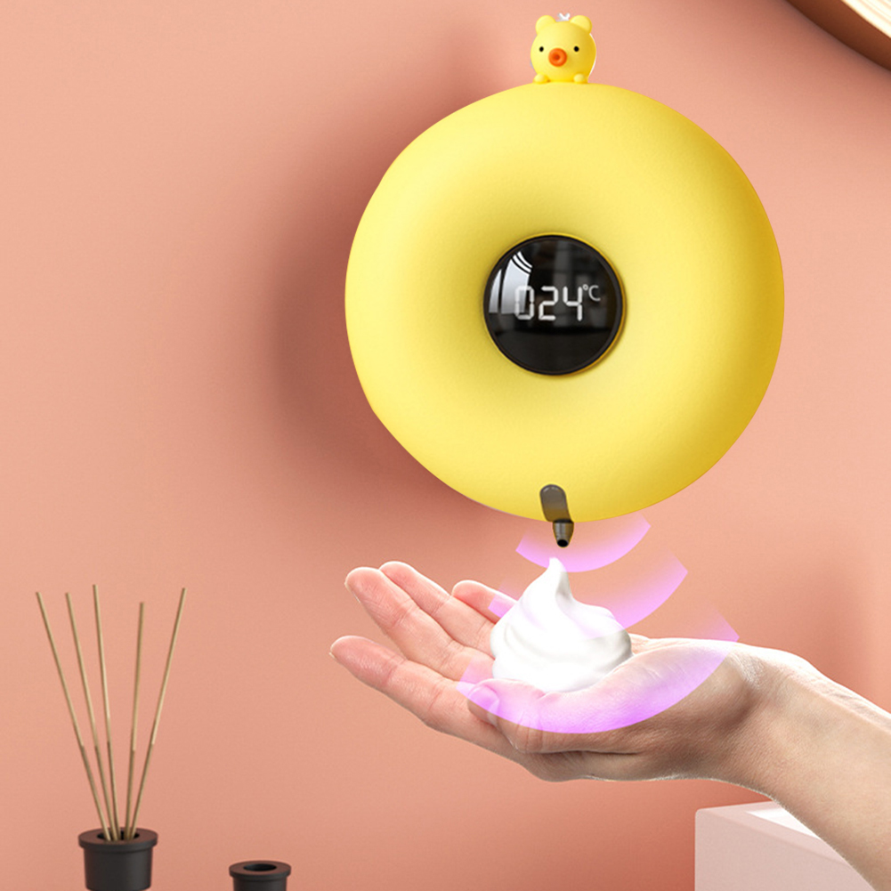 Automatic Soap Dispenser Intelligent Induction Hand Washer LED Temperature Display Wall-mounted Foam Soap Dispenser Kitchen Tool