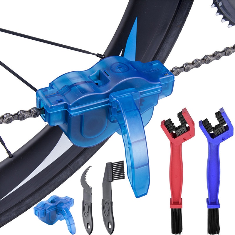 Cykel rengøringsværktøj cykel kæde renere skrubberbørster mtb cykelvask værktøjssæt cykel rengøringssæt cykel reparationsværktøj