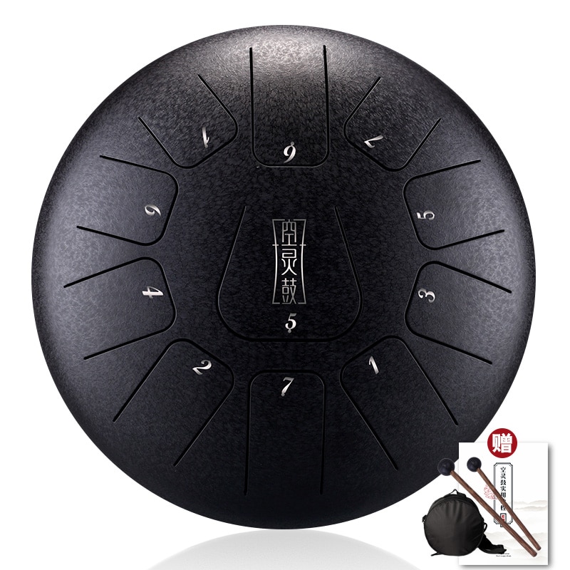 Tambour à Langue Nino Percussion - 14cm Acier - Maillets Inclus - Éducatif Musical