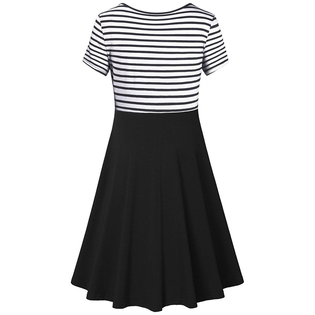 Sommer barsel kjole kvinder gravid ammende stribe amning sommer barsel kjole vestidos maternidad mujer