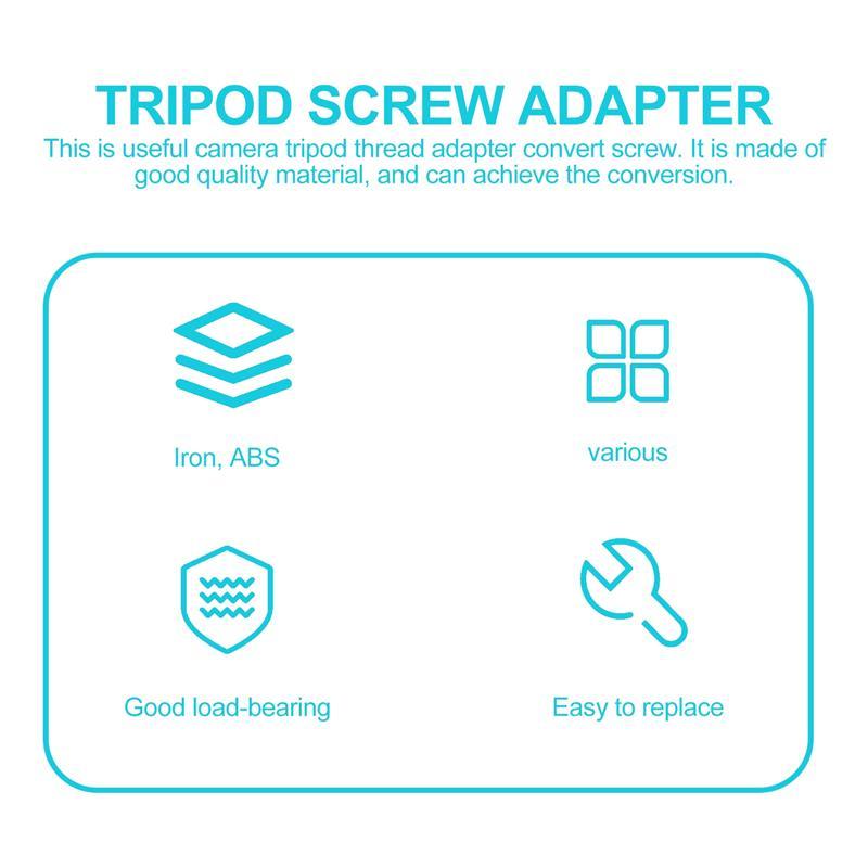 1 Set Camera Schroef Adapter Praktische Iron Statief Schroef Adapter Supply