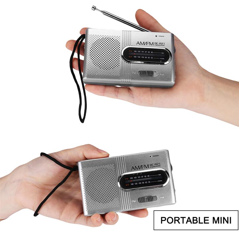 Radio Wireless Speakers Portable AM / FM Radio Music Player Digital Mini Radio Multifunctional FM Sound Recorder No-Insert Card