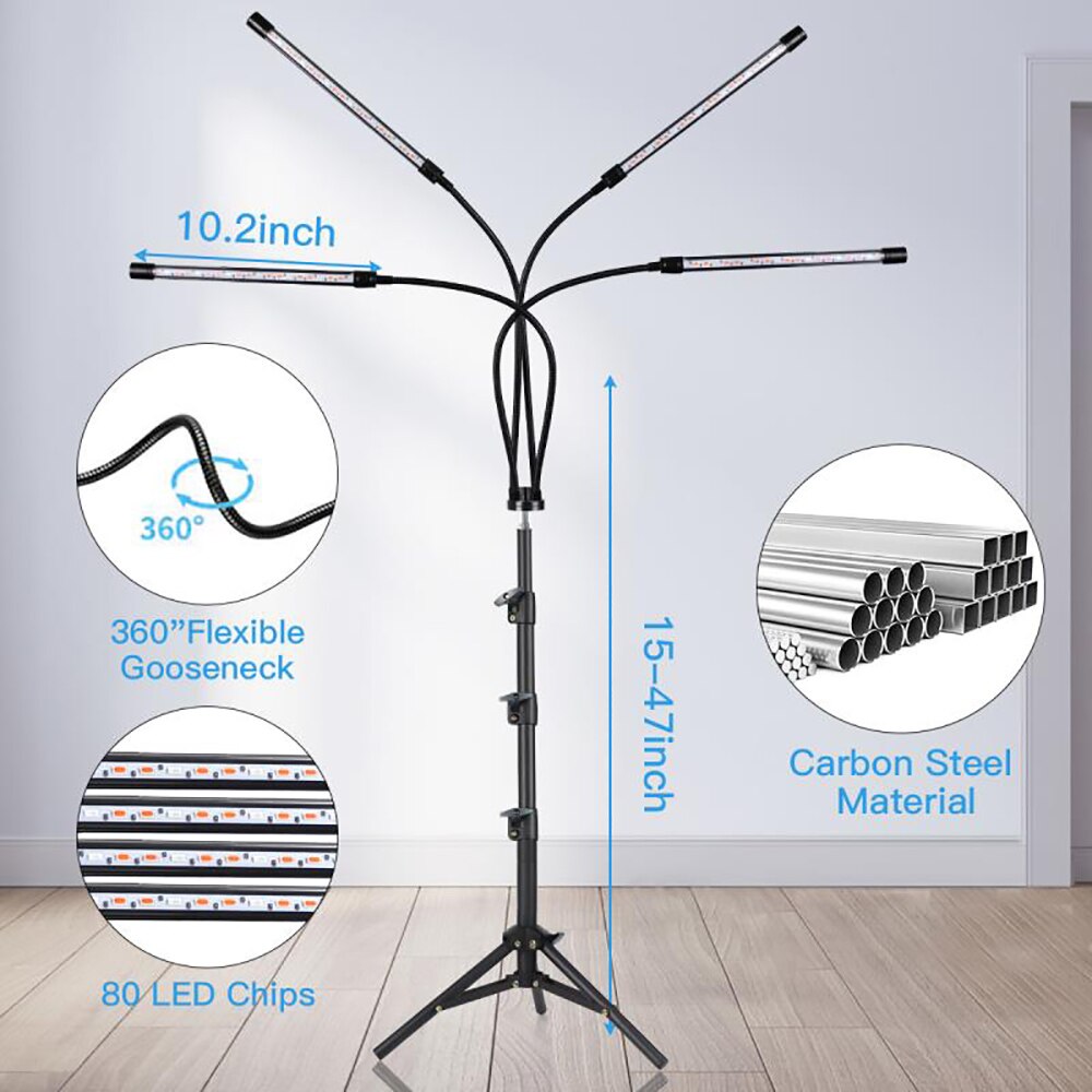 Luz LED para cultivo de plantas de semillero, luz led para crecimiento de plantas de espectro completo, USB 5V, planta de interior