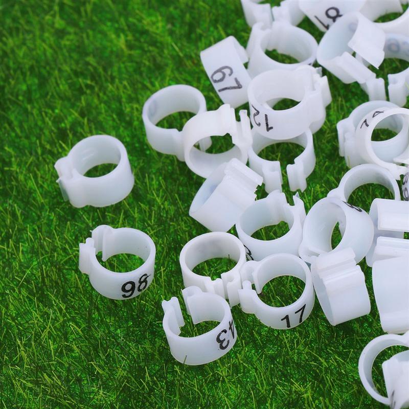 100 st fågel fotringar slitstarka plast giftfria portativa identifieringsringar nummer ringar för husdjur duvor fåglar