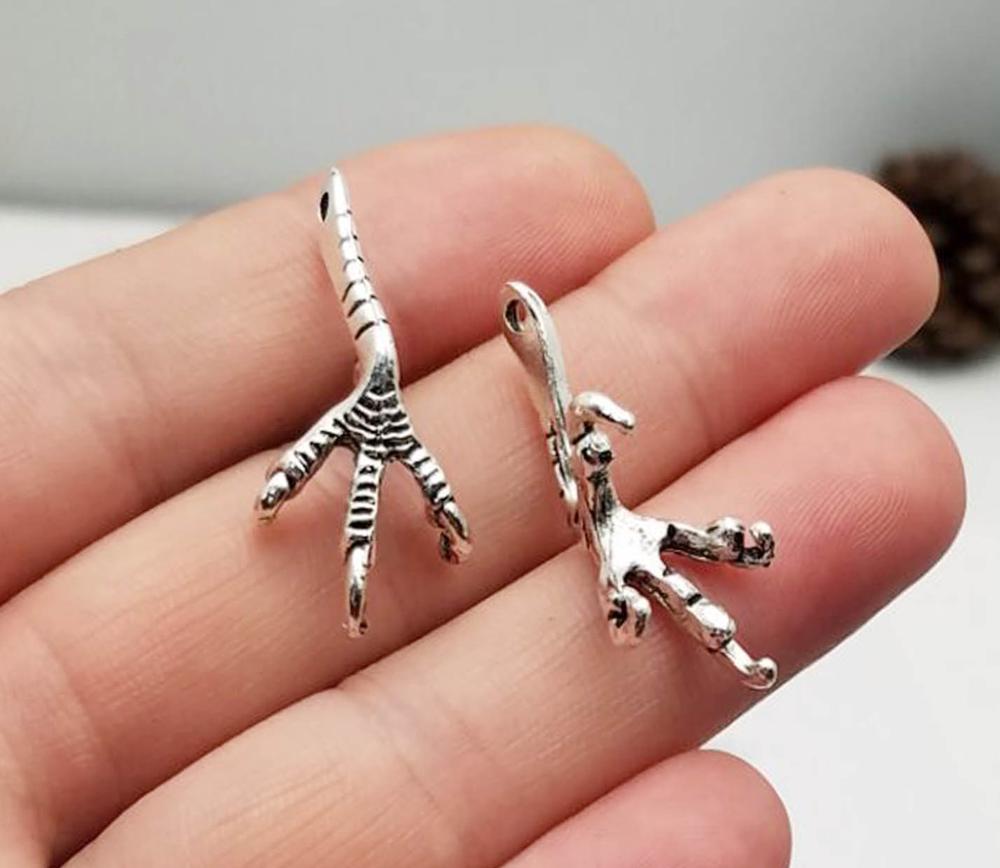 15 Stks/partij-33X16Mm Oud Zilver Eagle Claw Charms Bird Hangers Voor Diy Supplies Sieraden Maken sleutelhanger Accessoires