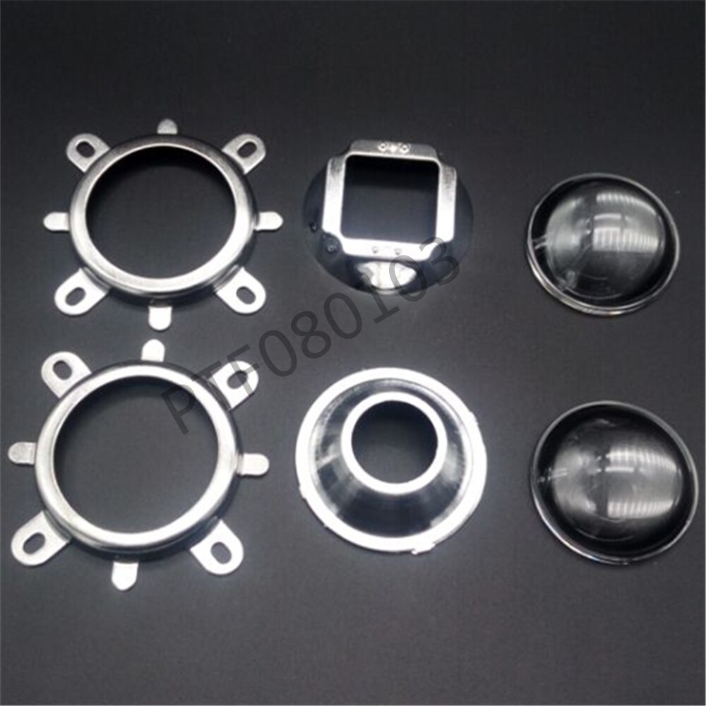 Lente de 44mm para Reflector de 50mm, colimador, soporte fijo de luz de para LED COB de 50W y 100W