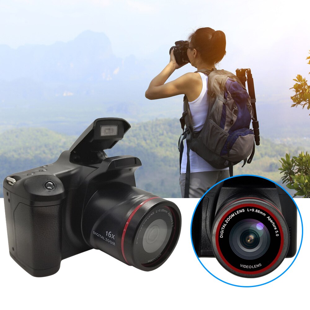 Portable Digital Camera 16X Focus Zoom Resolution 1920x1080 supported SD Card Batter-y Powered Operated for Photography