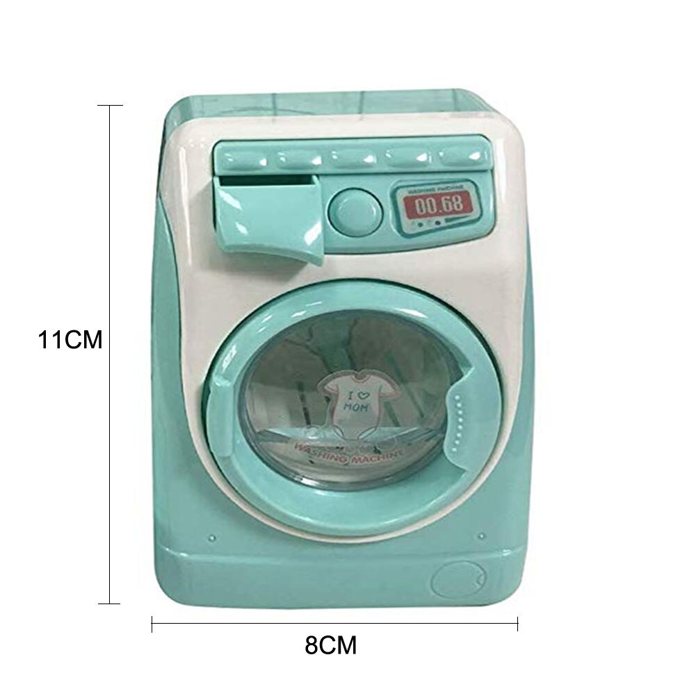 Plastic Elektrische Mini Wasmachine Speelgoed Roterende Drainage Gesimuleerde Kinderen Pretend Play Wasmachine Speelgoed Voor Kinderen Meisjes