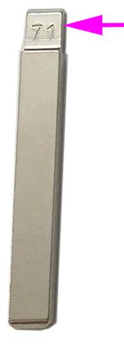Barkivon 71#  uutskåret erstatning kobber metall bil snu folding nøkkel blank blad til buick excelle til chevrolet cruze rote nøkkel: 71a