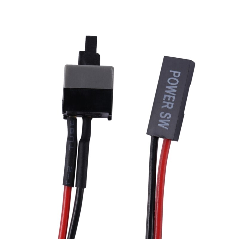 Paquete de 6 cables de alimentación de 2 pines SW PC, botón de encendido/apagado ATx, Cable de interruptor de ordenador de 45cm, oferta