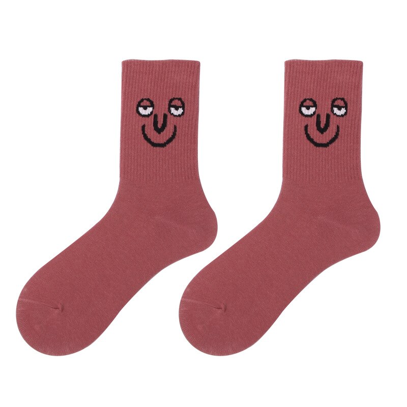 unisex komisch Gesicht Sport Socken Mehrfarbig Mädchen Korea irre Harajuku Socken Laufen Socken Sport Basketball Radfahren Frauen Socken: Stil8