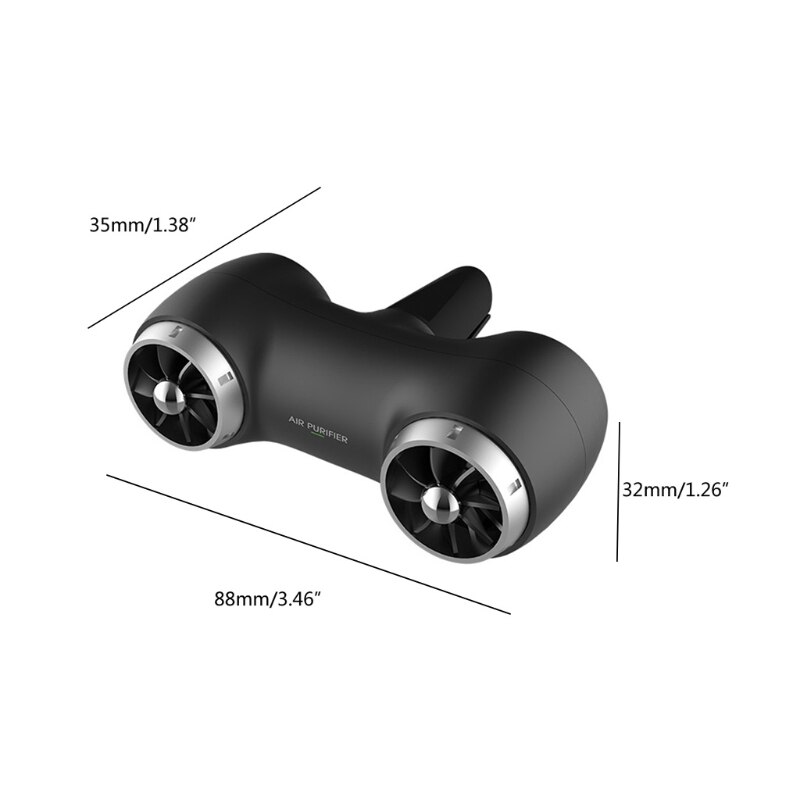 Car Air Purifier Ionizer Negative Ion Car Air Freshener Pm2.5 Activated Carbon Formaldehyde Auto Air Cleaner Accessiories