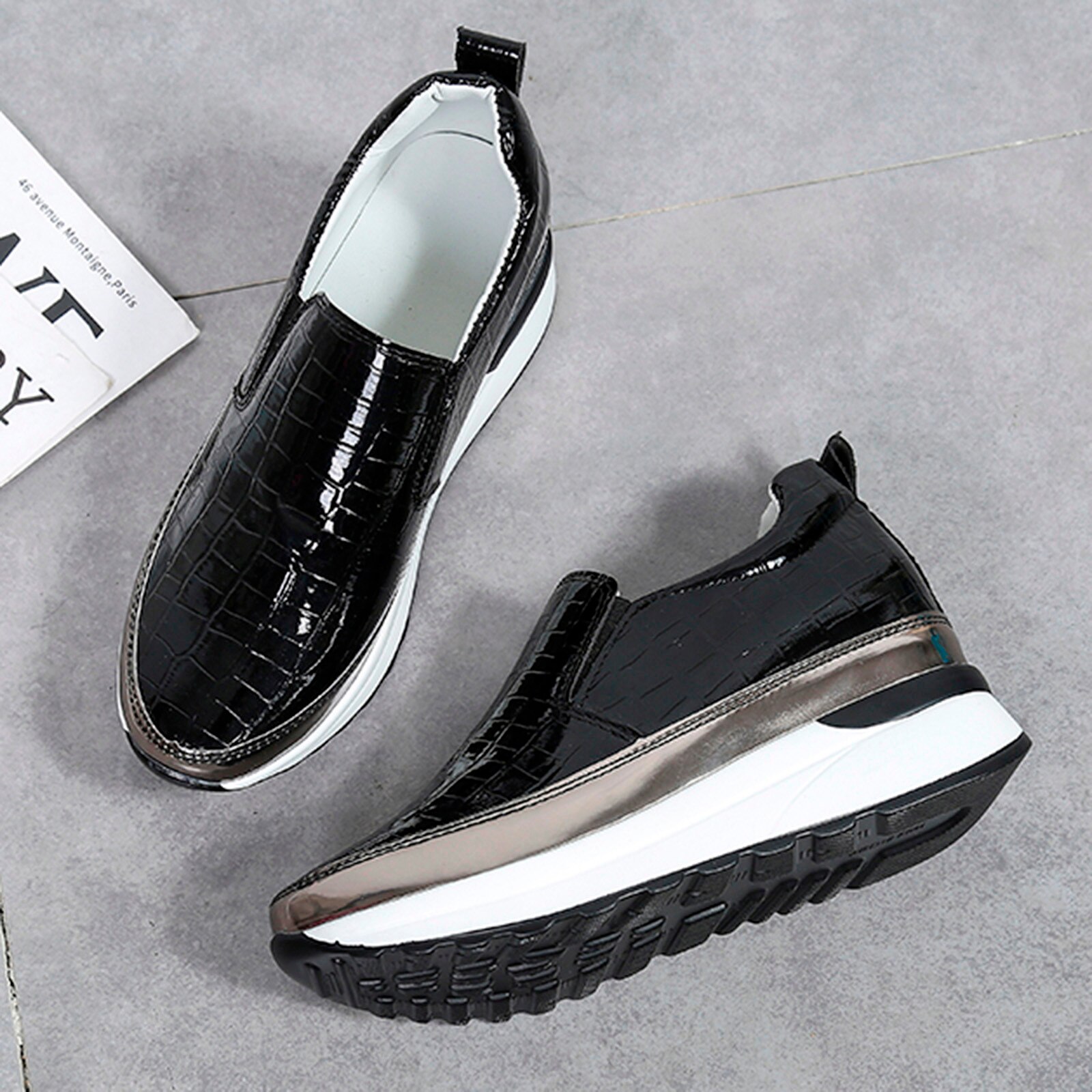 femmes baskets vulcanisé chaussures dames chaussures décontractées respirant Tennis maille chaussures plates grande taille Couple chaussures taille 35-43 #3