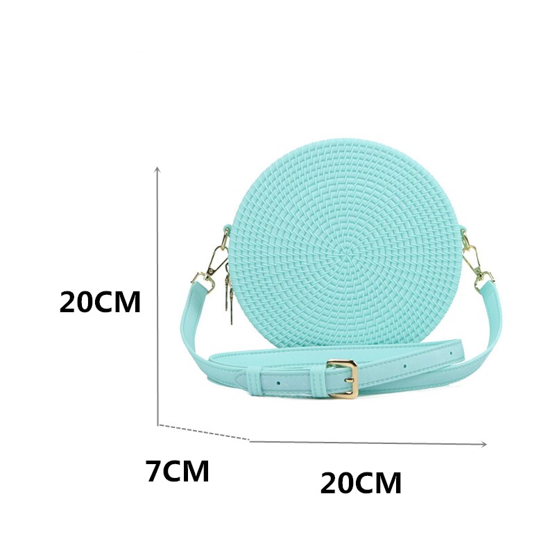 Vrouwen Mode Bali Vintage Handgemaakte Crossbody Lederen Tas Ronde Strandtas Meisjes Cirkel Rotan Tas Kleine Bohemian Schoudertas