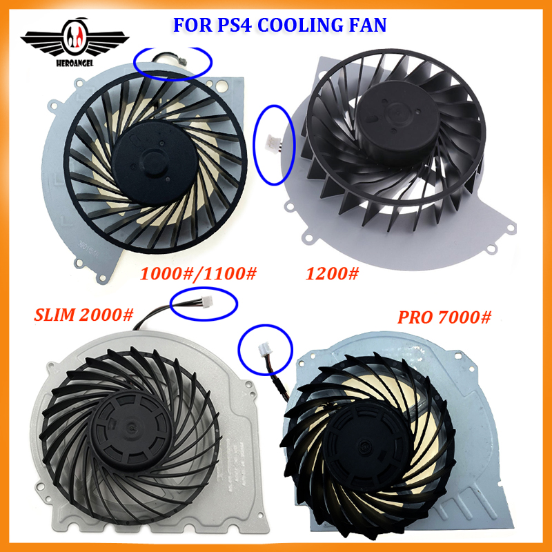 Ventilador de refrigeración interno, Conector de 3 pines para SONY Playstation 4 ( PS4) 1000/1100, 1200, 2000, 7000 #, modelo de encendedor, ventiladores de CPU