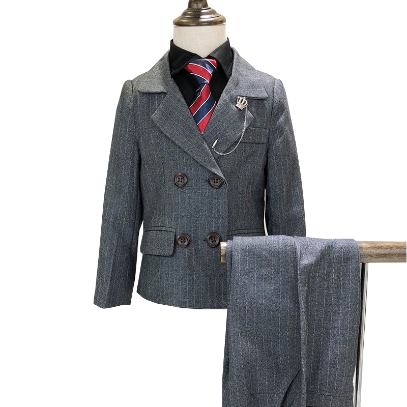 Conjunto de trajes de estilo inglés para niños, traje Formal para niños, traje de de boda de para niños, pantalones brasileños 2 piezas conjunto de ropa