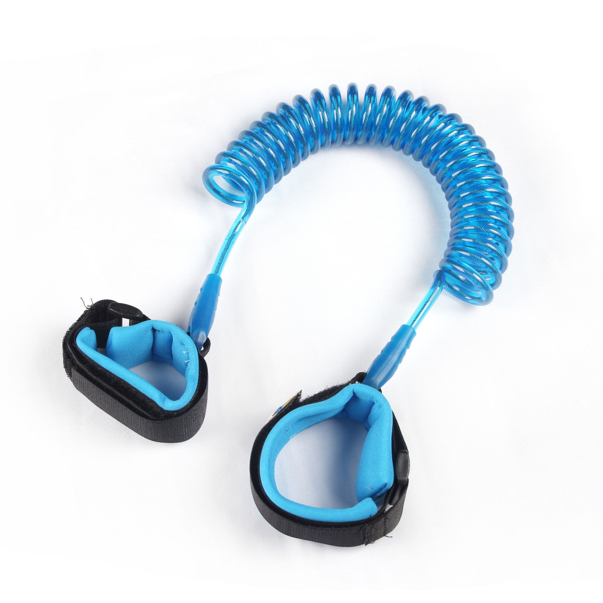 1.5M Kids Safety Harness Verstelbare Kinderen Leash Anti-verloren Pols Link Trekkabel Loopstoeltje Polsband Voor peuter: Blue