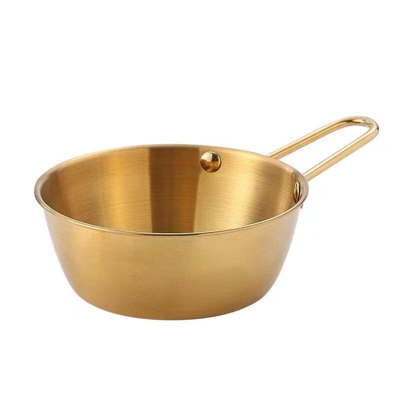 304 Stainless Steel Korean Rice Wine Bowl Rice Bowl Seasoning Cooking Kitchen Soup With Handle Ramen Pot Salad Mixing Bowl