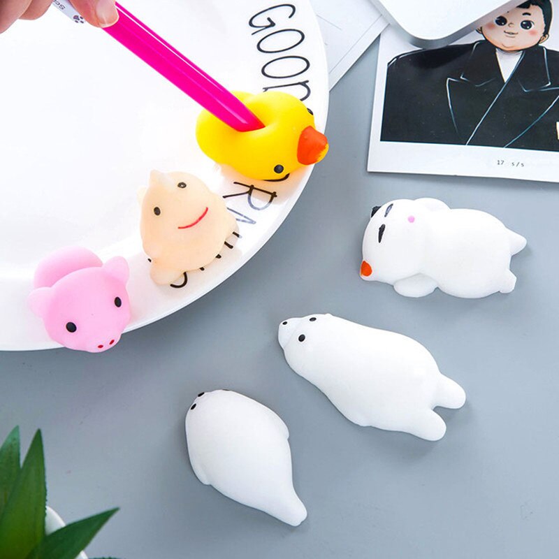 TopRank Mini Change Color Little Cute Pinch Animal Antistress Toy Pink Cat Small Seals Nicholas Pinch Decoration Squishy Animal