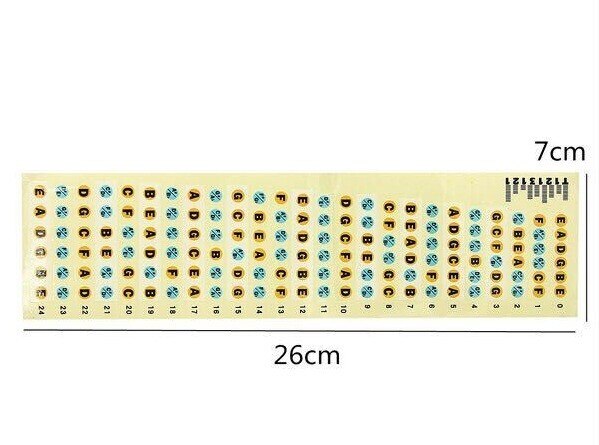 Acoustic Electric Guitar Neck Fretboard Fingerboard Note Scale Label Sticker for Guitar Beginner Learning Practice: Multicolor