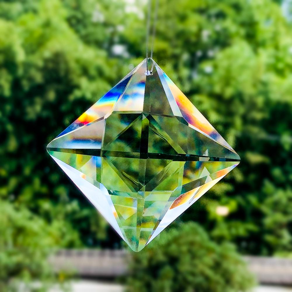 Firkantet diamant krystal vedhæng håndværk projekt diy ornamenter diy levering hængende prismer lysekrone belysning udskiftning perle indretning
