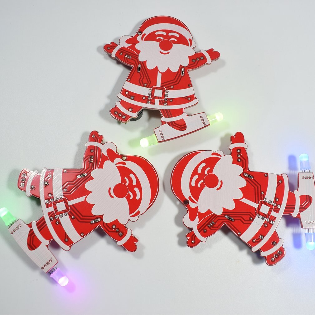 Diy julemanden juletræsdekoration vedhæng musik kit 7 led lys tændes automatisk