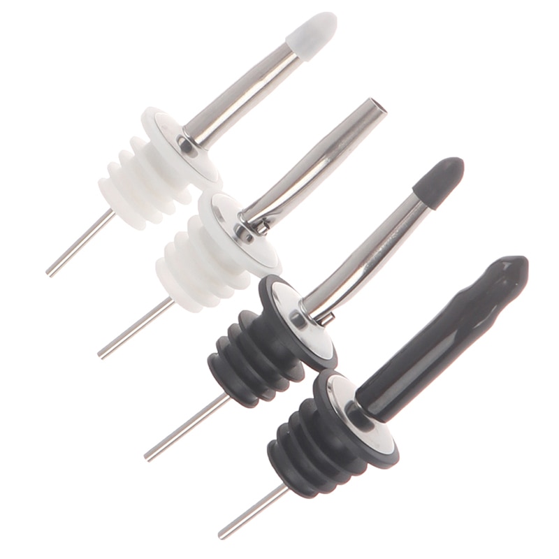 4 pièces bec verseur bouche distributeur barman maison Bar fête accessoires en acier inoxydable Whisky liqueur huile vin bouteille verseur bouchon