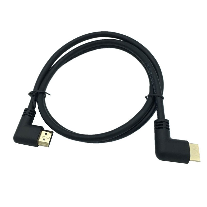 Left & Right Angled HDMI 2.0 Male to HDMI Right Left Elbow Male extension Cable 15cm 50cm 1m, HDMI 2.0V angle cable 4K*2K @60HZ